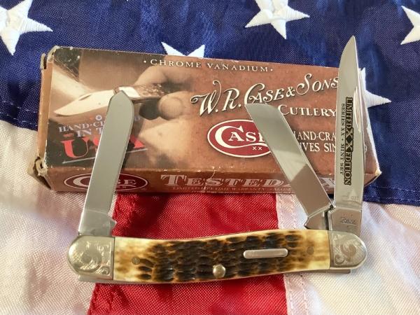 Case xx Stockman Knife Mdl# 6318 SS w/ Brown Bone Handles & scrolled bolsters. Mint Set -NOS Case xx Stockman Knife Mdl# 6318 SS w/ Brown Bone Handles & scrolled bolsters. Mint Set -NOS
