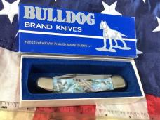 Bulldog Brand 2000 Copperhead Knife With Immitation Abalone Handles -NOS in orig box