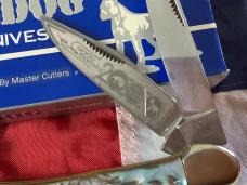 Bulldog Brand 2000 Copperhead Knife With Immitation Abalone Handles -NOS in orig box