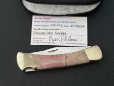 Buck 110 Exotic Badger Den Jasper Lockaback Hunter knife