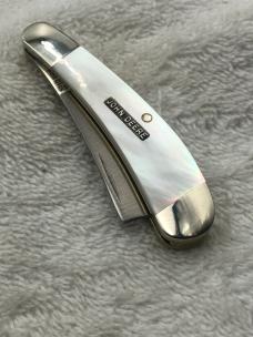 John Deer Collectible Mother Of Pearl Pocket Knife By Bear MGC Made In USA (#27)