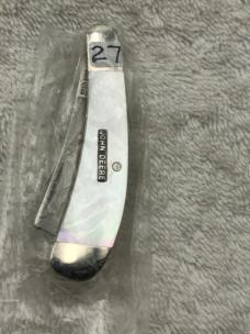 John Deer Collectible Mother Of Pearl Pocket Knife By Bear MGC Made In USA (#27)