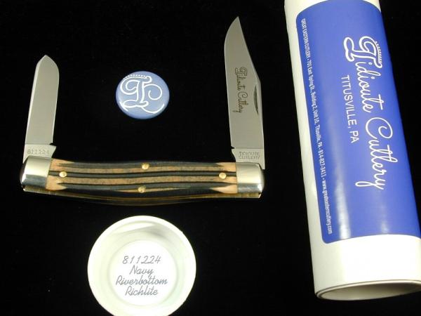 Great Eastern Cutlery GEC Navy Riverbottom Richlite Boss Bull Keeper Knife 811224 NIT Made In USA Great Eastern Cutlery GEC Navy Riverbottom Richlite Boss Bull Keeper Knife 811224 NIT Made In USA
