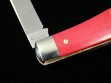 Great Eastern Cutlery GEC Red Linen Micarta Boss Bull Keeper Knife 811224 NIT Made In USA