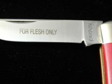 Great Eastern Cutlery GEC Red Linen Micarta Boss Bull Keeper Knife 811224 NIT Made In USA