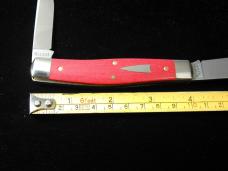 Great Eastern Cutlery GEC Red Linen Micarta Boss Bull Keeper Knife 811224 NIT Made In USA