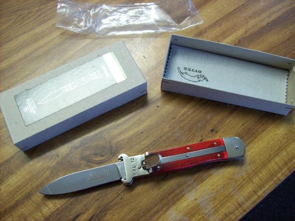 Hubertus Knife Shellpuller Patronenzieher Solingen Germany Rare Red Bone Large Size 11 UNUSED NIB.