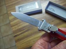 Hubertus Knife Shellpuller Patronenzieher Solingen Germany Rare Red Bone Large Size 11 UNUSED NIB.