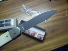Hubertus Knife Solingen, Germany Large Size 11 White Bone Spear-Point UNUSED NIB