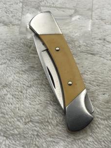 Vintage Buck Custom Shop 506 1 Blade Lockback With Embossed Leather Belt Sheath (#46)