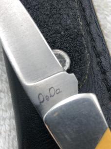 Vintage Buck Custom Shop 506 1 Blade Lockback With Embossed Leather Belt Sheath (#46)