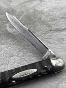 Vintage Ka-Bar Union Cutlery 2 Blade Jig Bone Handle Pocket Knife (#40)