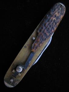 SCHRADE CUT CO - WALDEN N.Y.  - GREEN BONE - DUAL AUTO - PEN KNIFE - 1904-1946 