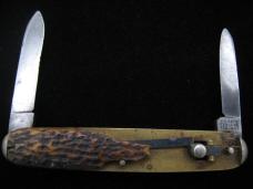 SCHRADE CUT CO - WALDEN N.Y.  - GREEN BONE - DUAL AUTO - PEN KNIFE - 1904-1946 