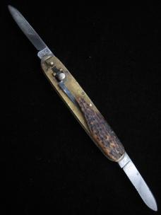 SCHRADE CUT CO - WALDEN N.Y.  - GREEN BONE - DUAL AUTO - PEN KNIFE - 1904-1946 