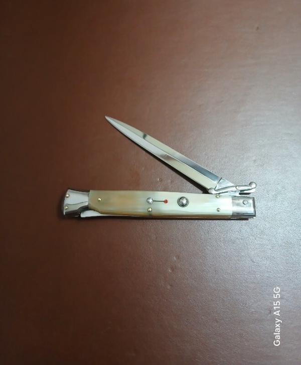 11" MADE IN ITALY (INOX)HONEY HORN "DAGGER" SWING GUARD "NICE"