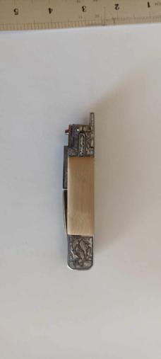 Armenia switchblade pick lock 8 inch Auto  Engraved with Mammoth Ivory with box