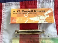 1999 Russell Stockman Pocket Knife w/ Great Stag Handles -NOS in orig box