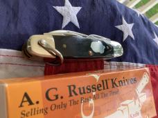 2001 Russell Premium Scout Pocket Knife w/ Acorn Shield & Great Stag Handles -NOS in orig box