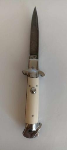 8 inch Switchblade knife Flint 2 Damask steel acrylic handles