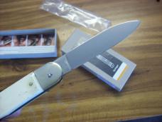 Hubertus Knife Solingen, Germany Large Size 11 White Bone Spear-Point UNUSED NIB