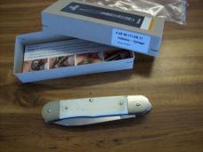 Hubertus Knife Solingen, Germany Large Size 11 White Bone Spear-Point UNUSED NIB