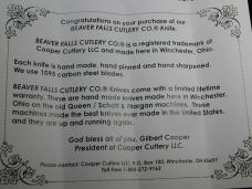 Beaver Falls Cutlery Genuine Stag Jack Knife 2023 from Cooper Cutlery USA Made STAG