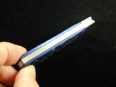 Dollar Knife Co. Blue Jigged Bone with Mammoth Shield Jack Knife from Cooper Cutlery USA BJB-MS