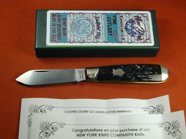 New York Knife Co. Green Jigged Bone Fancy Jack Knife from Cooper Cutlery USA BHJ GB New York Knife Co. Green Jigged Bone Fancy Jack Knife from Cooper Cutlery USA BHJ GB