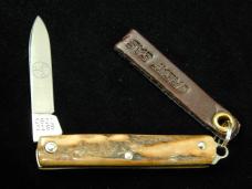 Great Eastern Cutlery Sambar Stag Keychain Knife 052121 NIT Stainless Spear Point Made In USA