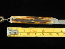 Great Eastern Cutlery Sambar Stag Keychain Knife 052121 NIT Stainless Spear Point Made In USA