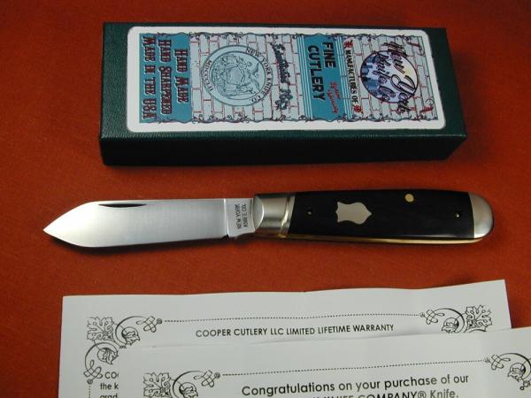 New York Knife Co. Smooth Ebony Wood Fancy Jack Knife from Cooper Cutlery USA BHJ E New York Knife Co. Smooth Ebony Wood Fancy Jack Knife from Cooper Cutlery USA BHJ E