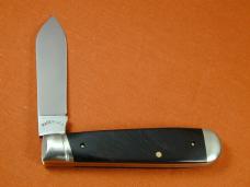 New York Knife Co. Smooth Ebony Wood Fancy Jack Knife from Cooper Cutlery USA BHJ E