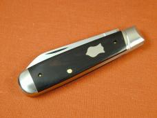 New York Knife Co. Smooth Ebony Wood Fancy Jack Knife from Cooper Cutlery USA BHJ E