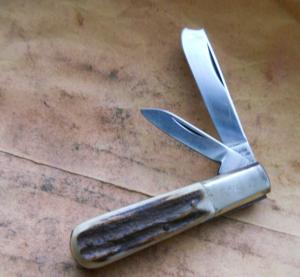 Taylor Japan Stag One Armed Man Razor Barlow Knife 1981