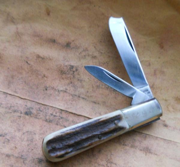 Taylor Japan Stag One Armed Man Razor Barlow Knife 1981 Taylor Japan Stag One Armed Man Razor Barlow Knife 1981
