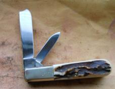 Taylor Japan Stag One Armed Man Razor Barlow Knife 1981