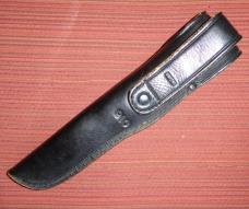 Vintage G-96 Brand Model 910 Upswept Hunting Fixed Blade Knife & Leather Sheath 440 Stainless Steel