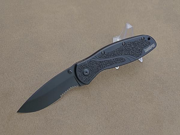 Kershaw Blur 1670GBBLKST A/O Knife Black Aluminum Partially Serrated Blade - NEW