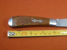 Schatt & Morgan 2023 Sawcut Worm Hole Chestnut Wood Cotton Sampler Knife Rare 01CNSC USA Made