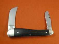 Titusville Cutlery 2024 Smooth Gabon Ebony Wood Rooster Comb Farmer Knife Rare 1 of 70 COA USA Made