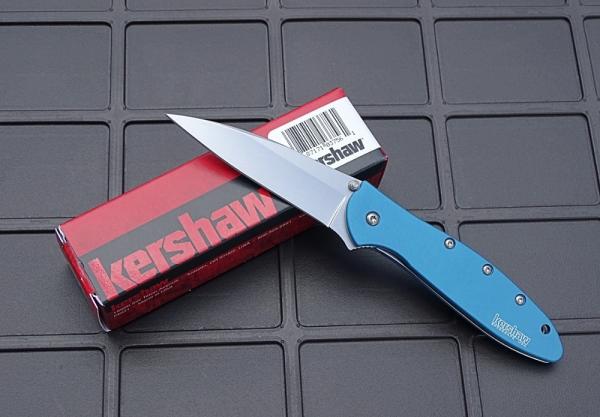 Kershaw Leek A/O Flipper Knife Teal Aluminum Handle 1660TEAL - New