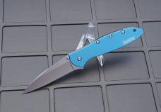 Kershaw Leek A/O Flipper Knife Teal Aluminum Handle 1660TEAL - New