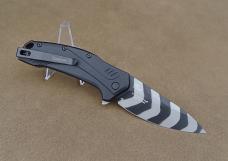 Kershaw Link A/O Knife Black Aluminum Handle Tiger Stripe 20CV Blade - NEW