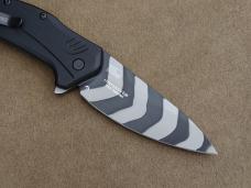 Kershaw Link A/O Knife Black Aluminum Handle Tiger Stripe 20CV Blade - NEW