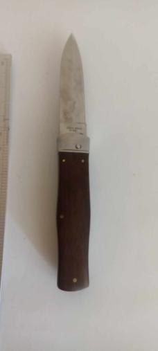 RUSSIAN LEVER LOCK SWITCHBLADE Knife automatic folding "Sniper" (wood handle) Pirate 