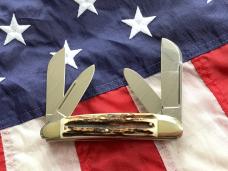 Hen & Rooster -Bertram Cutlery Large Congress w/ Super Stag Handles