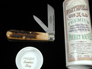 Great Eastern Cutlery GEC Northfield Sambar Stag Jack Knife NIT 1 of 196 USA Made 143223