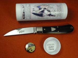 Great Eastern Cutlery GEC Smooth Gabon Ebony Wood Viper Knife 1 of 347 Made In USA NIT 470123