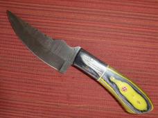 Custom Hand Made Damascus Fixed Blade Knife with Leather Sheath NEW